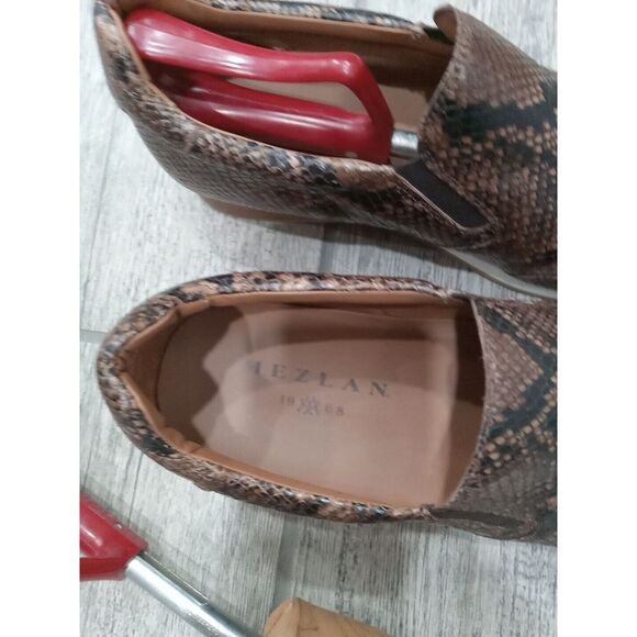 MEZLAN MONARCH Snake print leather slip-on loafer SIZE 9 US MADE IN SPAIN - Picture 11 of 12